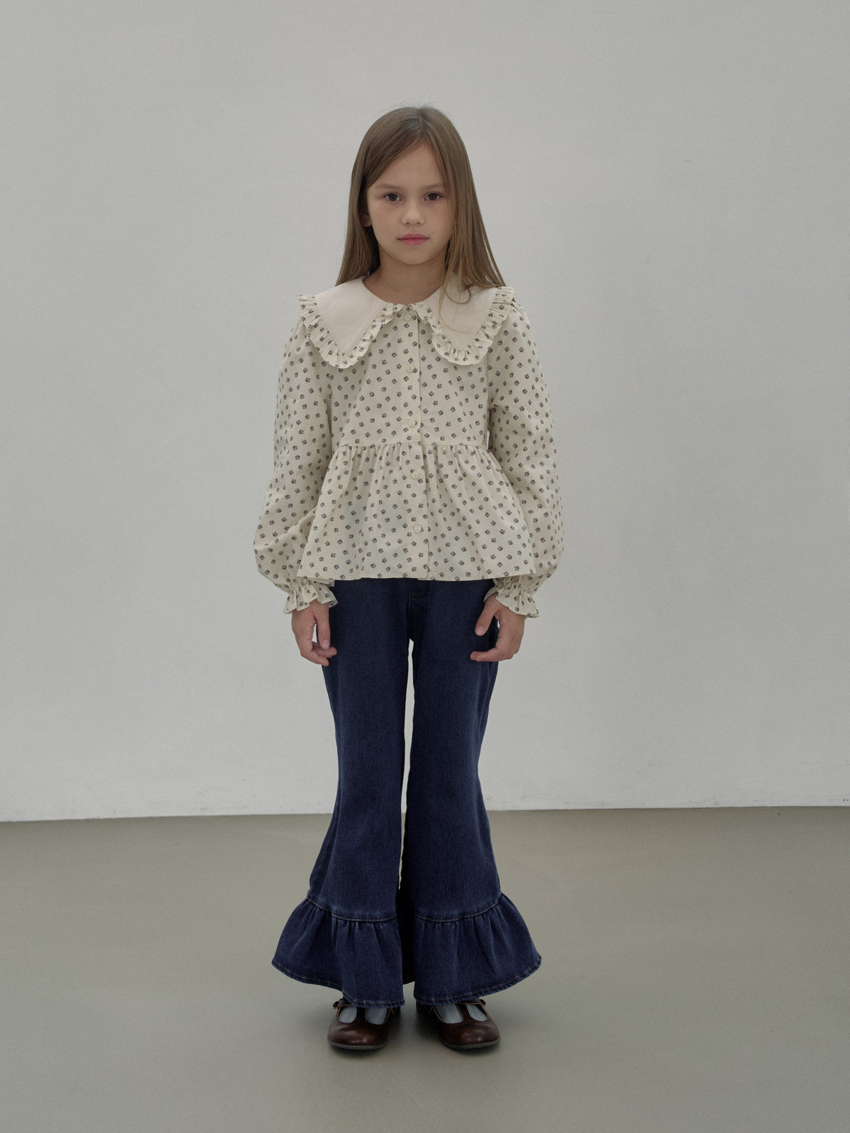 Collared Floral Blouse