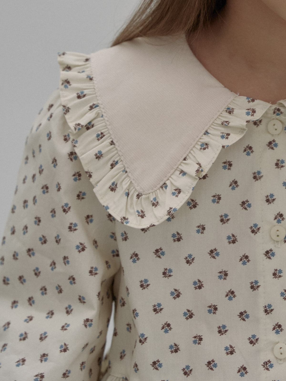 Collared Floral Blouse
